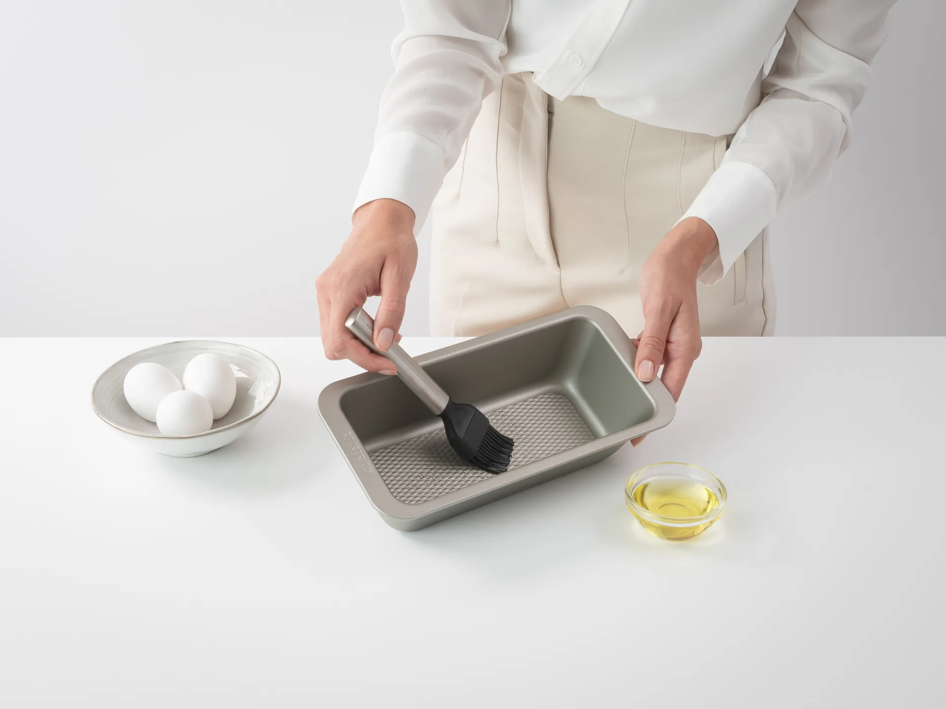 Profile Brotpinsel Silikon groß, Edelstahl Brabantia