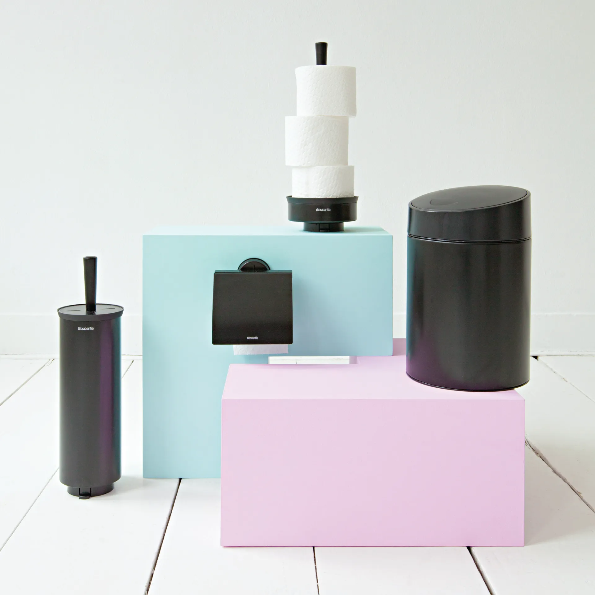 Profile Toilettenpapierhalter, Schwarz Brabantia