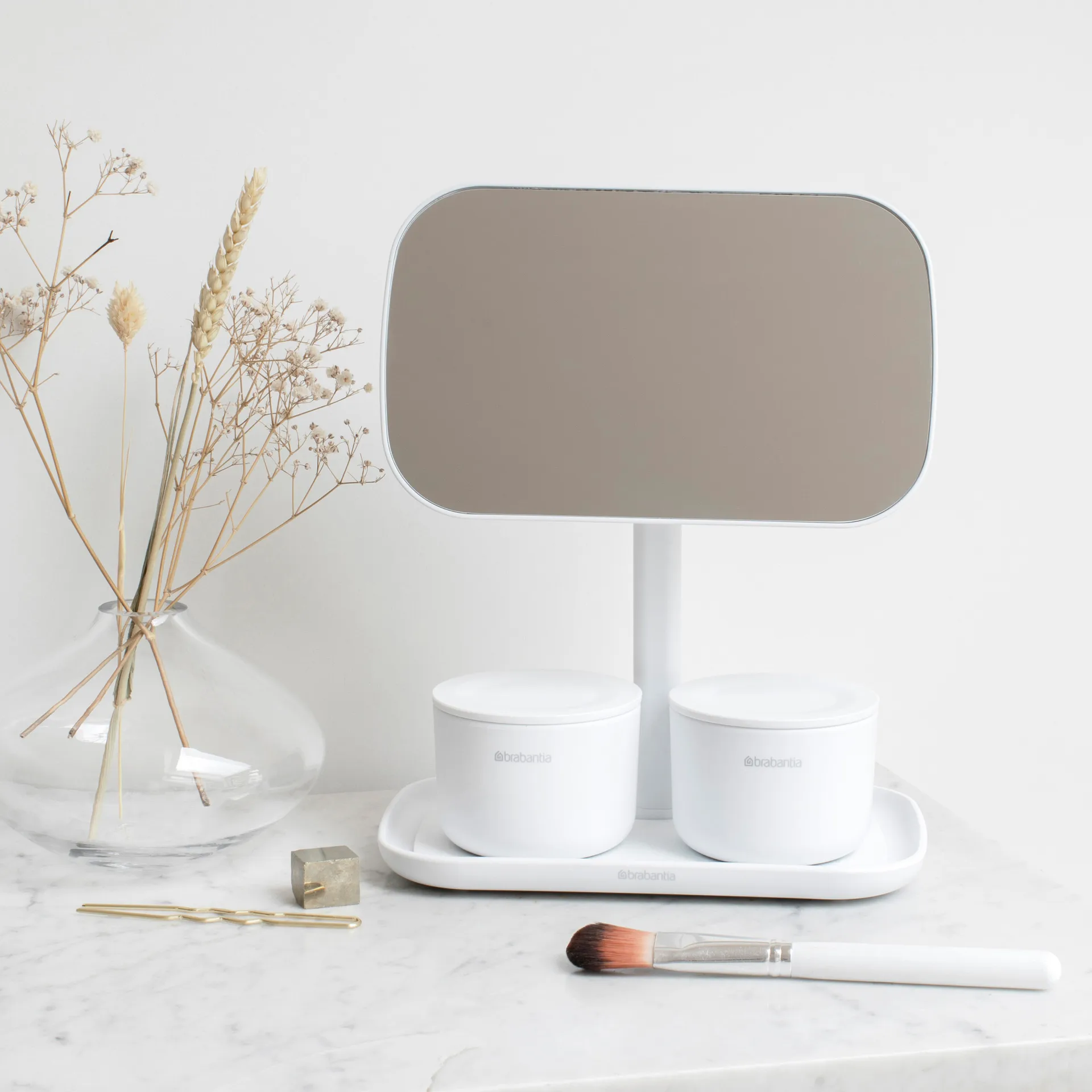 ReNew Spiegel mit Ablage, Weiß Brabantia