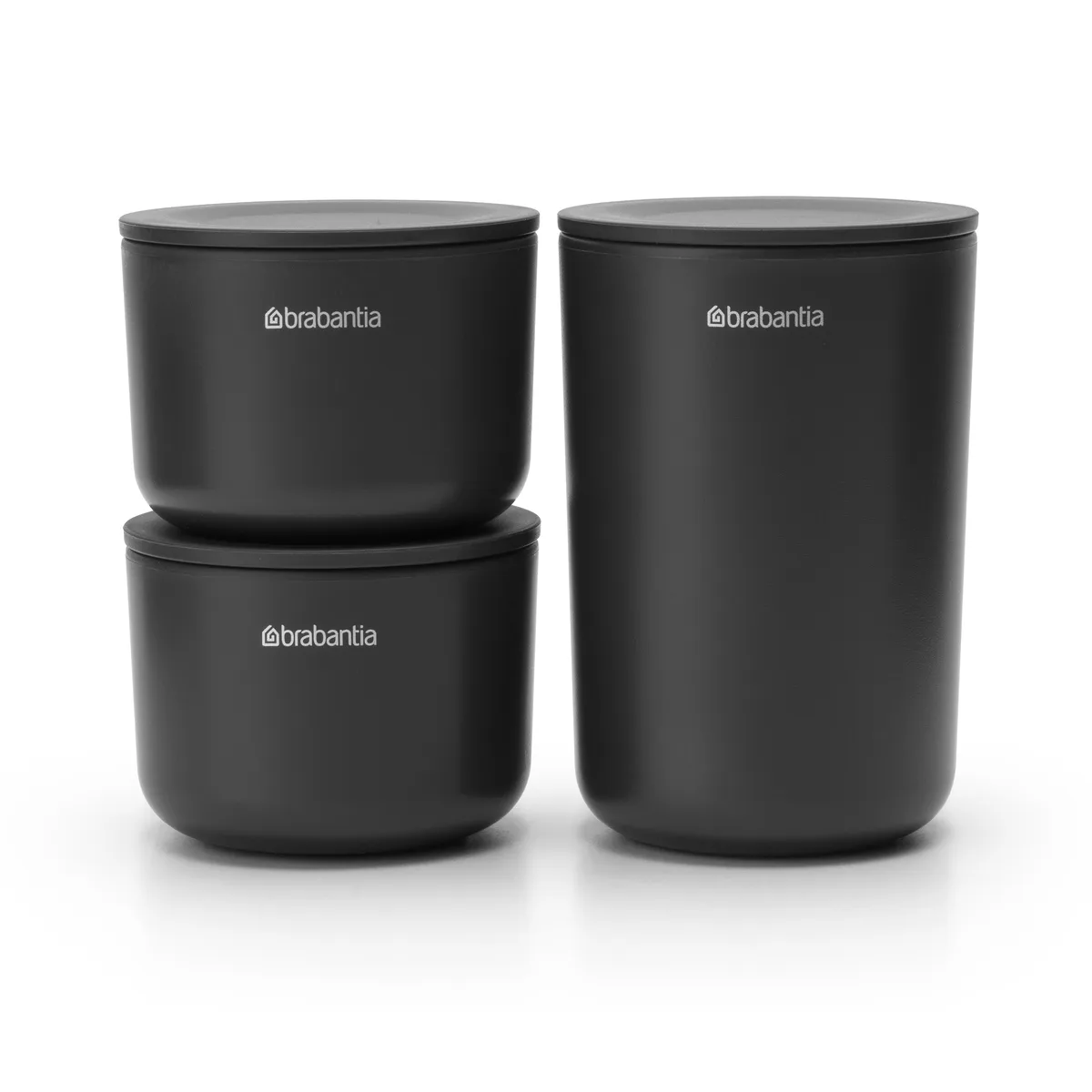 Brabantia ReNew Verwahrungsdosen 3er Pack Dunkelgrau