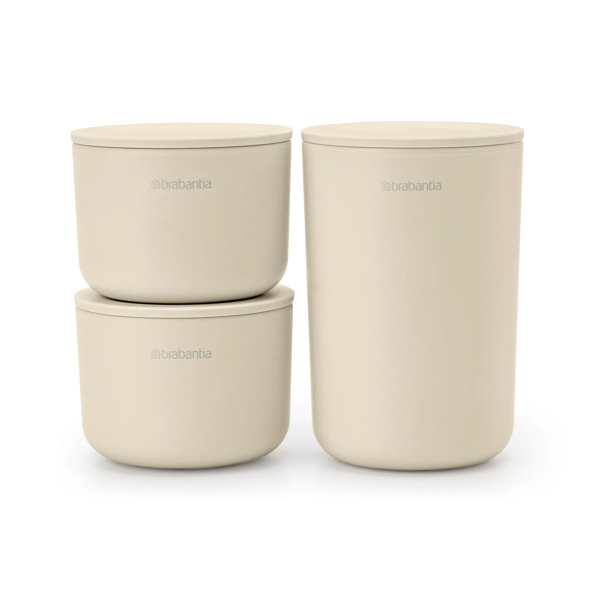 ReNew Verwahrungsdosen 3er Pack, Soft Beige Brabantia