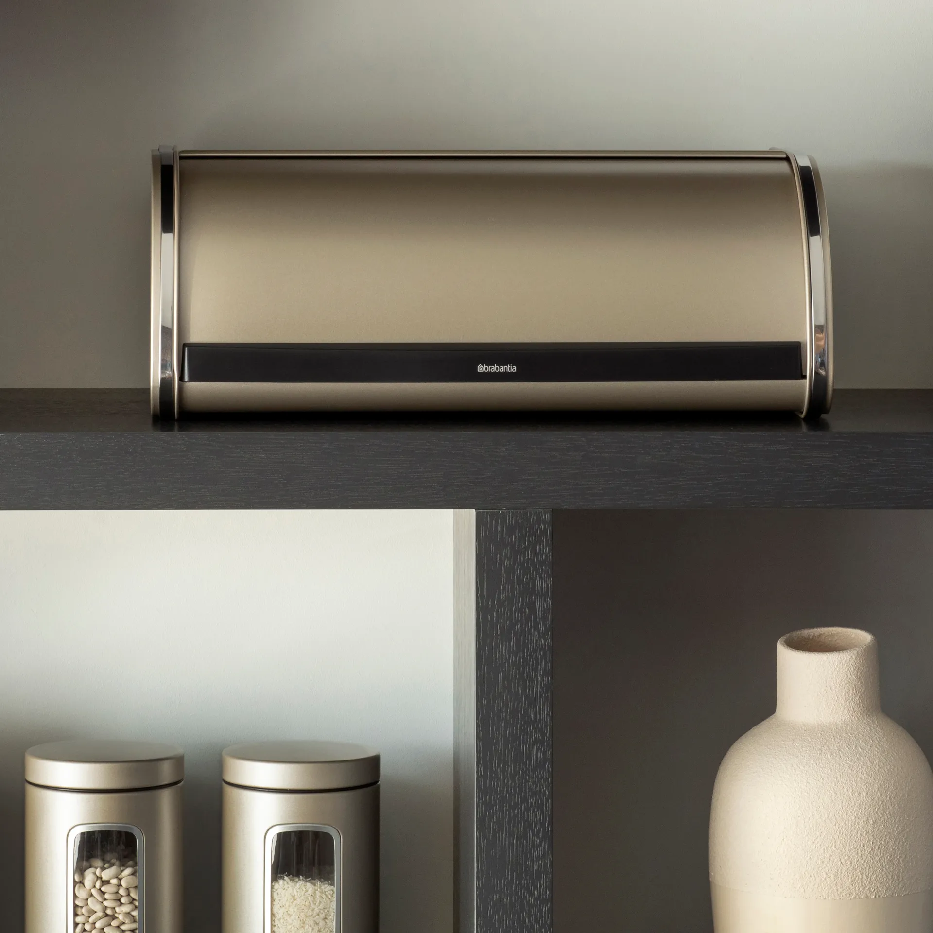 Roll Top Brotkasten medium, Metallic Gold Brabantia