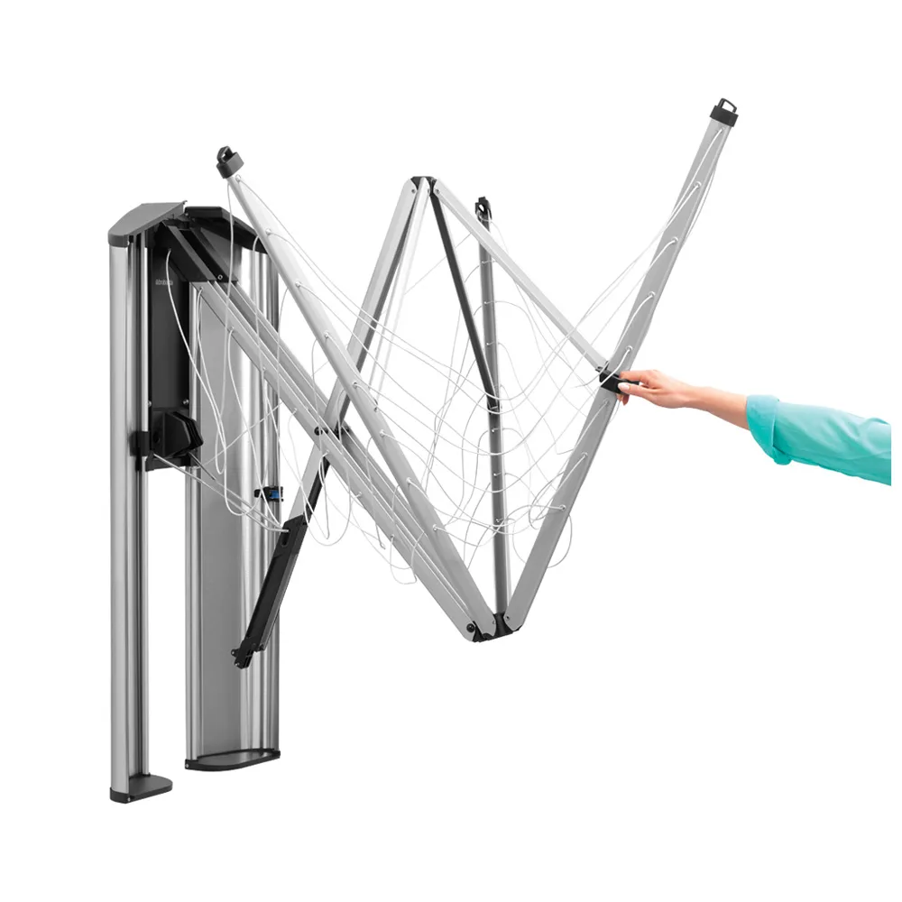 Schutzbox/Abdeckhaube für WallFix Wäschespinne, Gebürsteter Stahl Brabantia