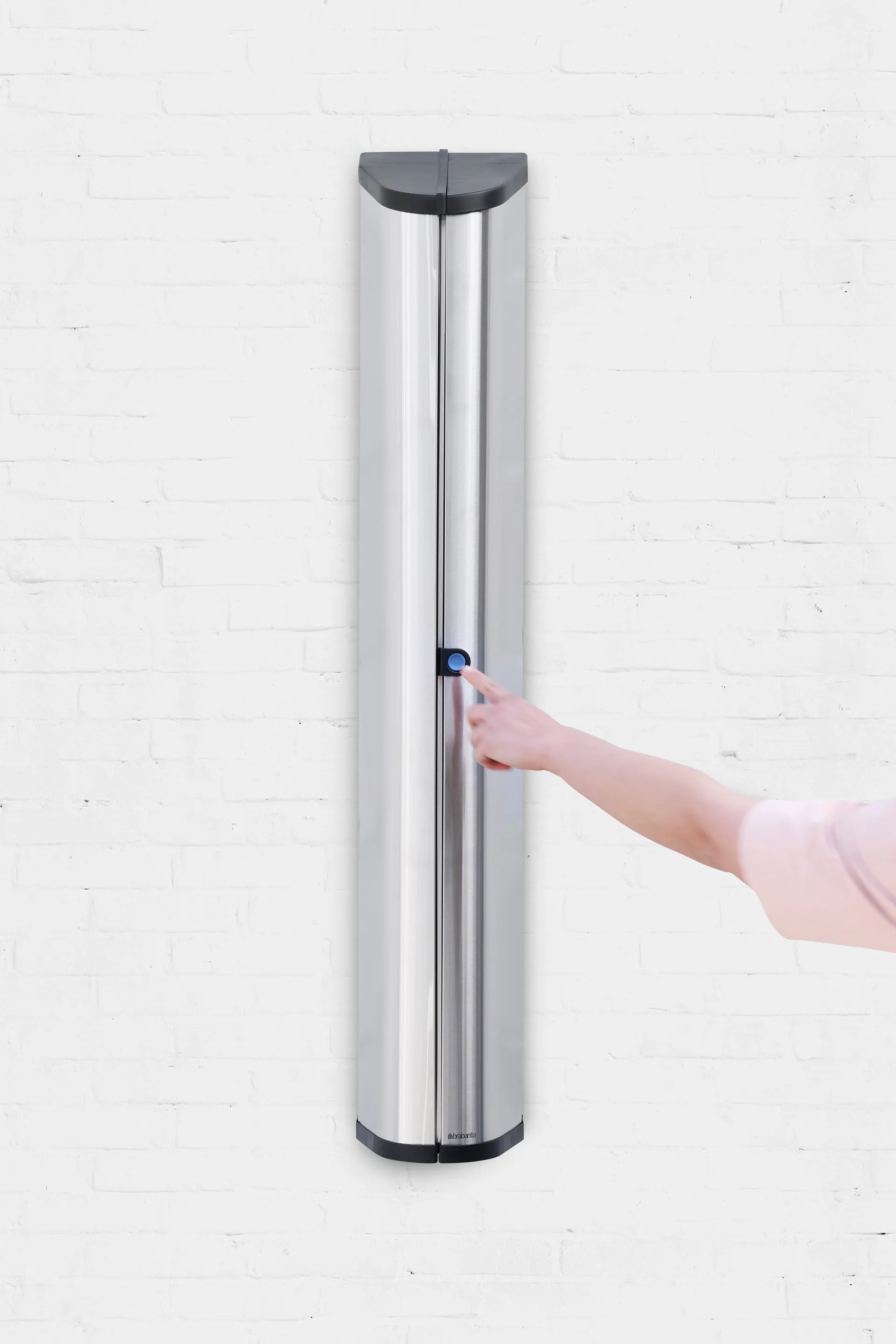 Schutzbox/Abdeckhaube für WallFix Wäschespinne, Gebürsteter Stahl Brabantia