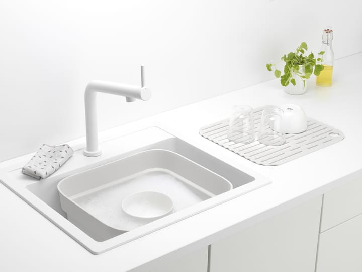 Sinkside Abtropfgestell mit Trockenablage 34 x 37cm - Hellgrau - Brabantia