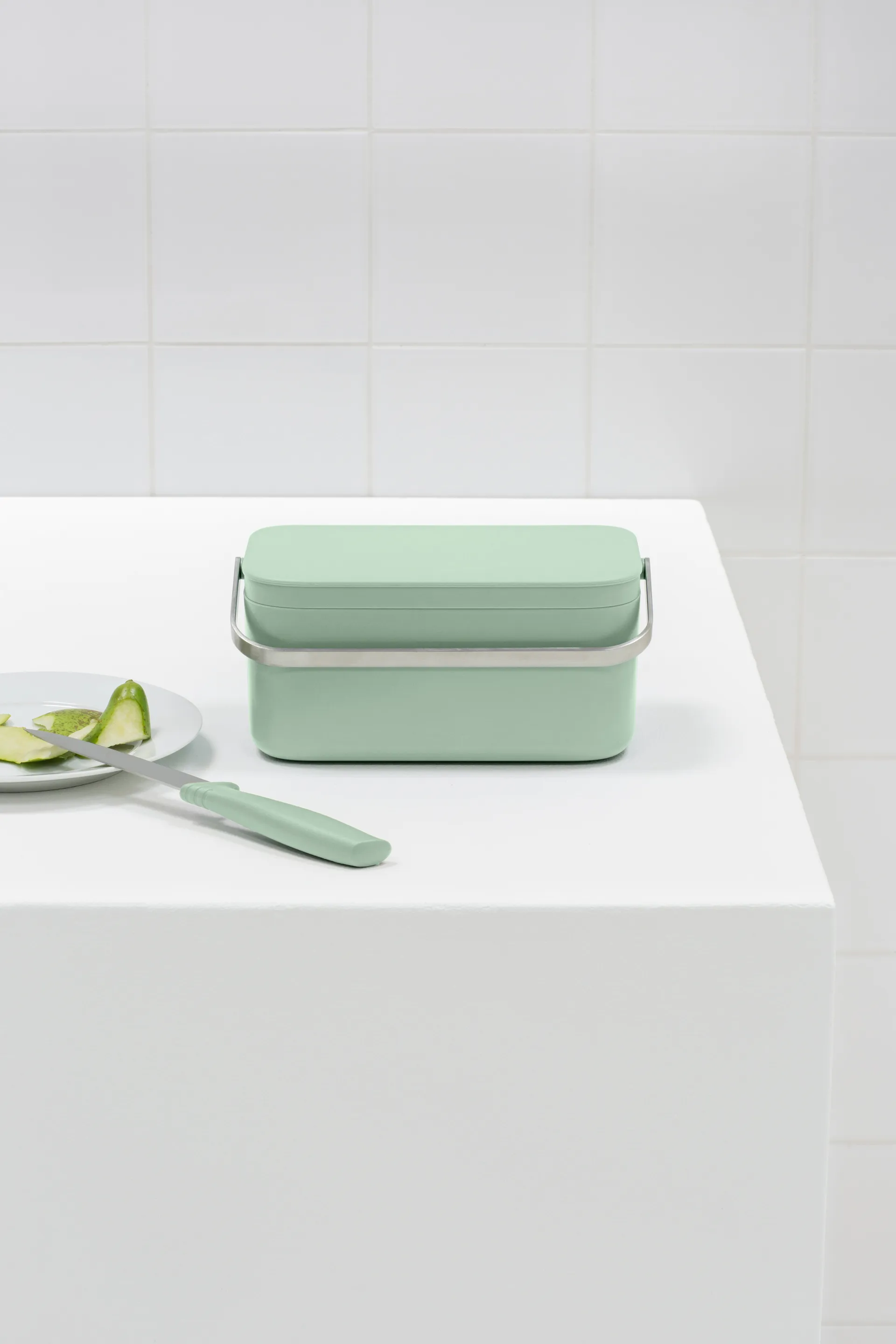 Sinkside Lebensmittelabfalleimer 13 x 22cm, Jade green Brabantia