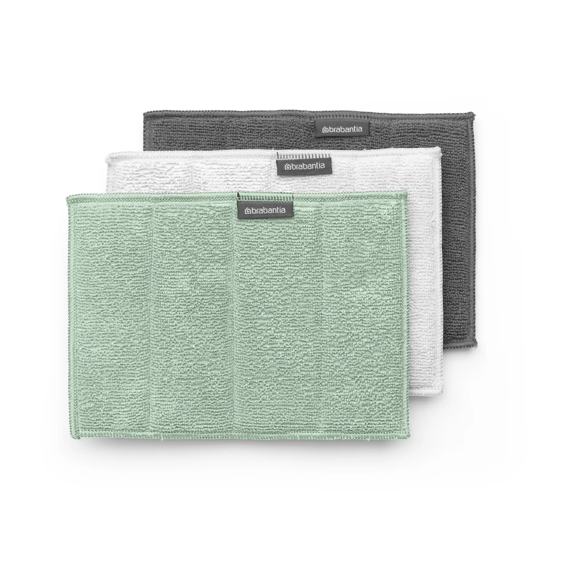 Sinkside Spülschwamm Mikrofaser 3er Pack, Jade green Brabantia