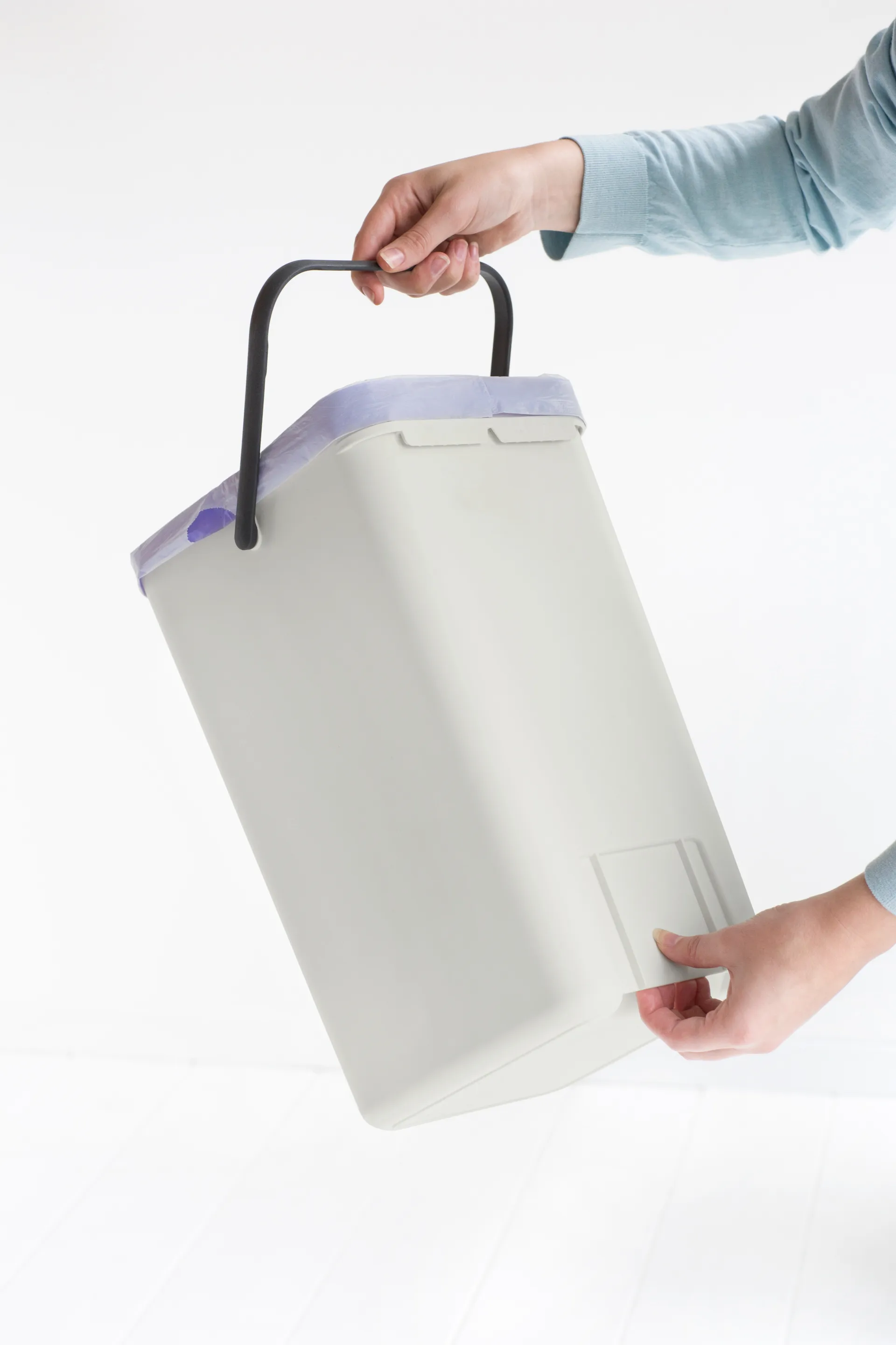 Sort & Go Abfalleimer 12 Liter, Hellgrau Brabantia