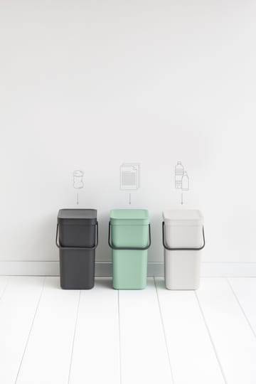 Sort & Go Abfalleimer 12 Liter - Jade green - Brabantia