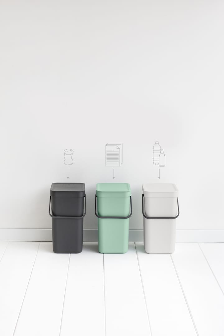 BRABANTIA Abfallbehälter Sort und Go 12 L grau, grau