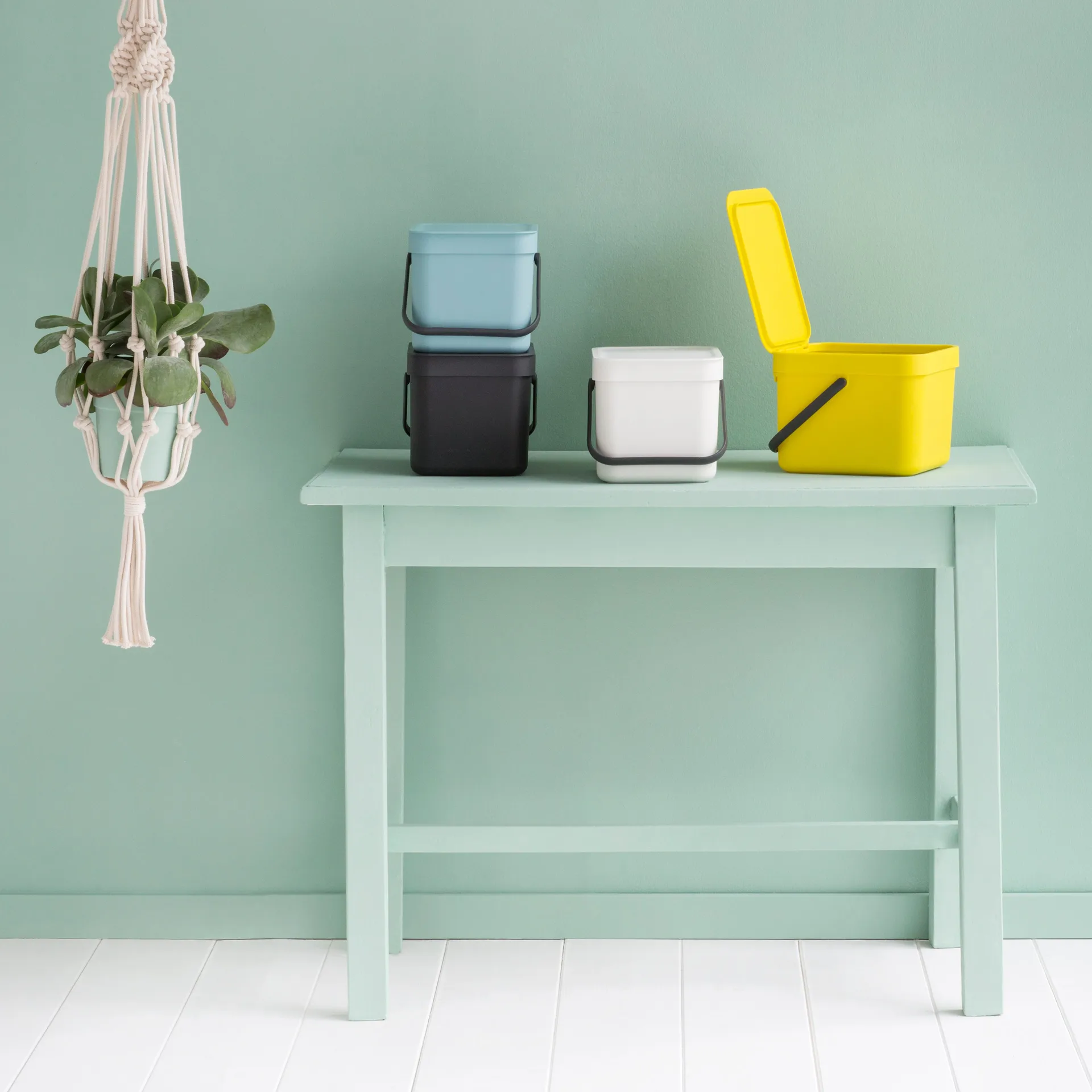 Sort & Go Abfalleimer 6 Liter, Grau Brabantia