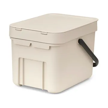 Sort & Go Abfalleimer 6 Liter - Soft Beige - Brabantia