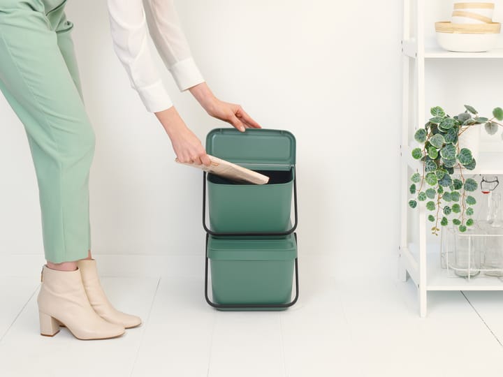 Sort & Go Stapelbarer Abfalleimer 20 l - Fir Green - Brabantia