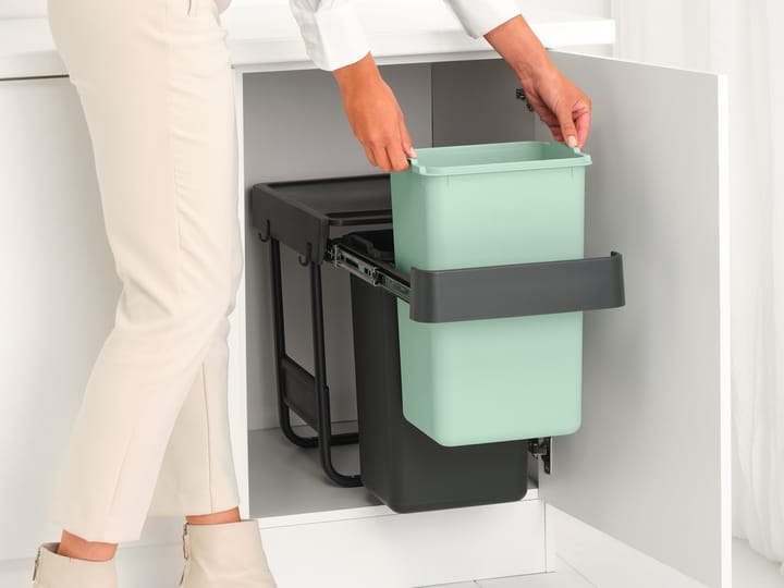 Sort&Go Einbaueimer, 2x15 L - Dunkelgrau - Brabantia