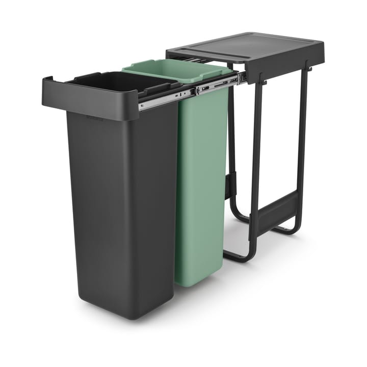 Sort&Go Einbaueimer, 2x30 L - Dunkelgrau - Brabantia