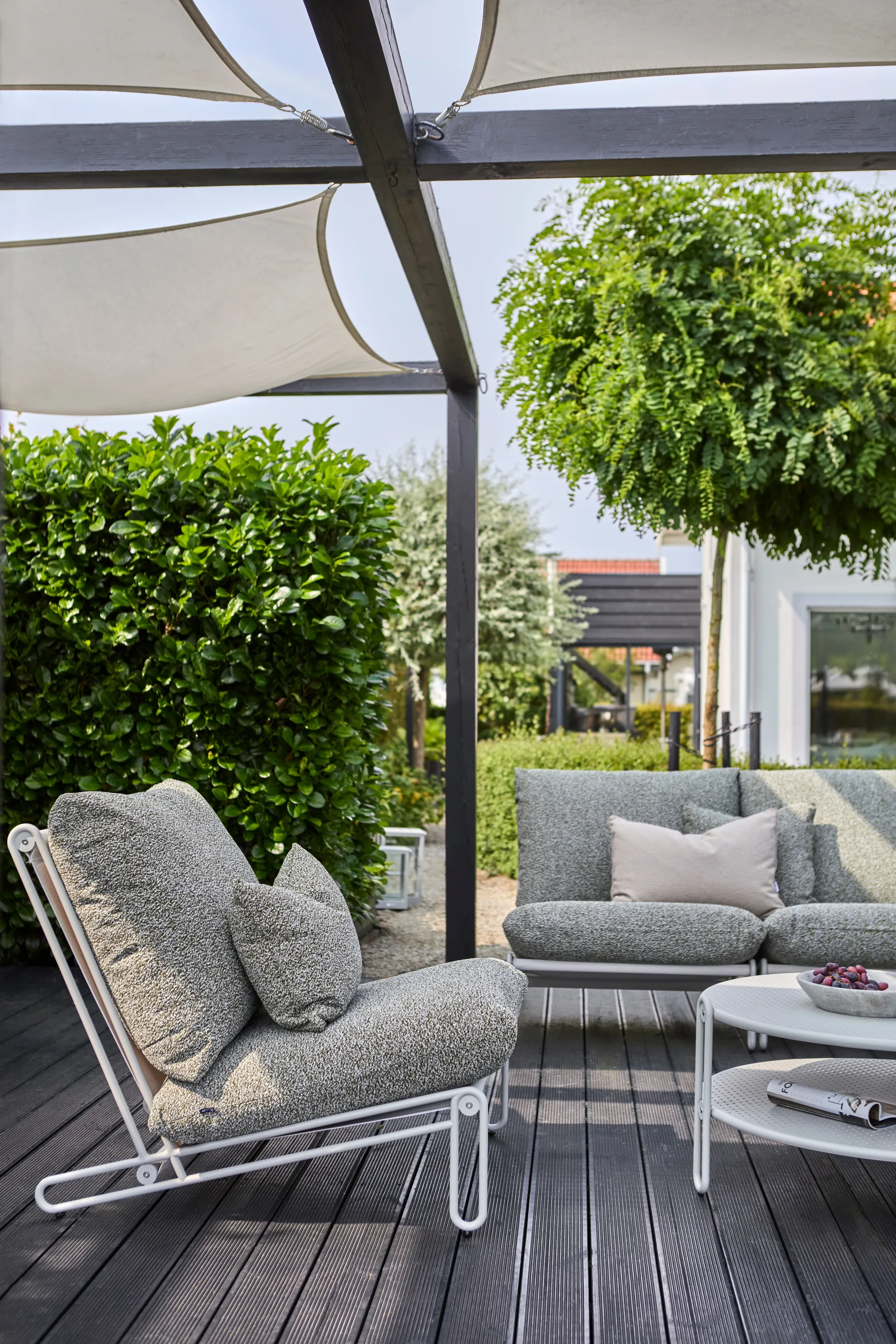 Blixt Loungesessel, Light grey-teddy verde Brafab