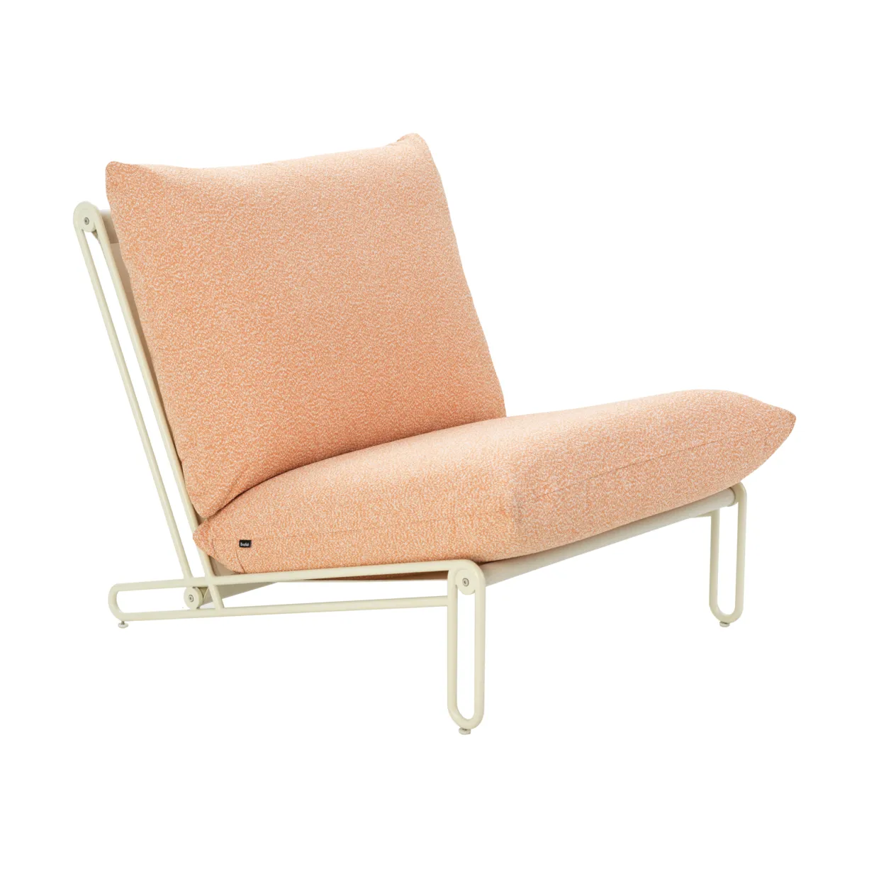 Blixt Loungesessel, Pearl white-teddy orange Brafab