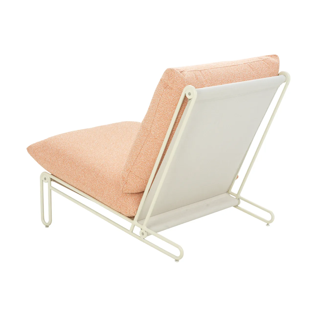 Blixt Loungesessel, Pearl white-teddy orange Brafab