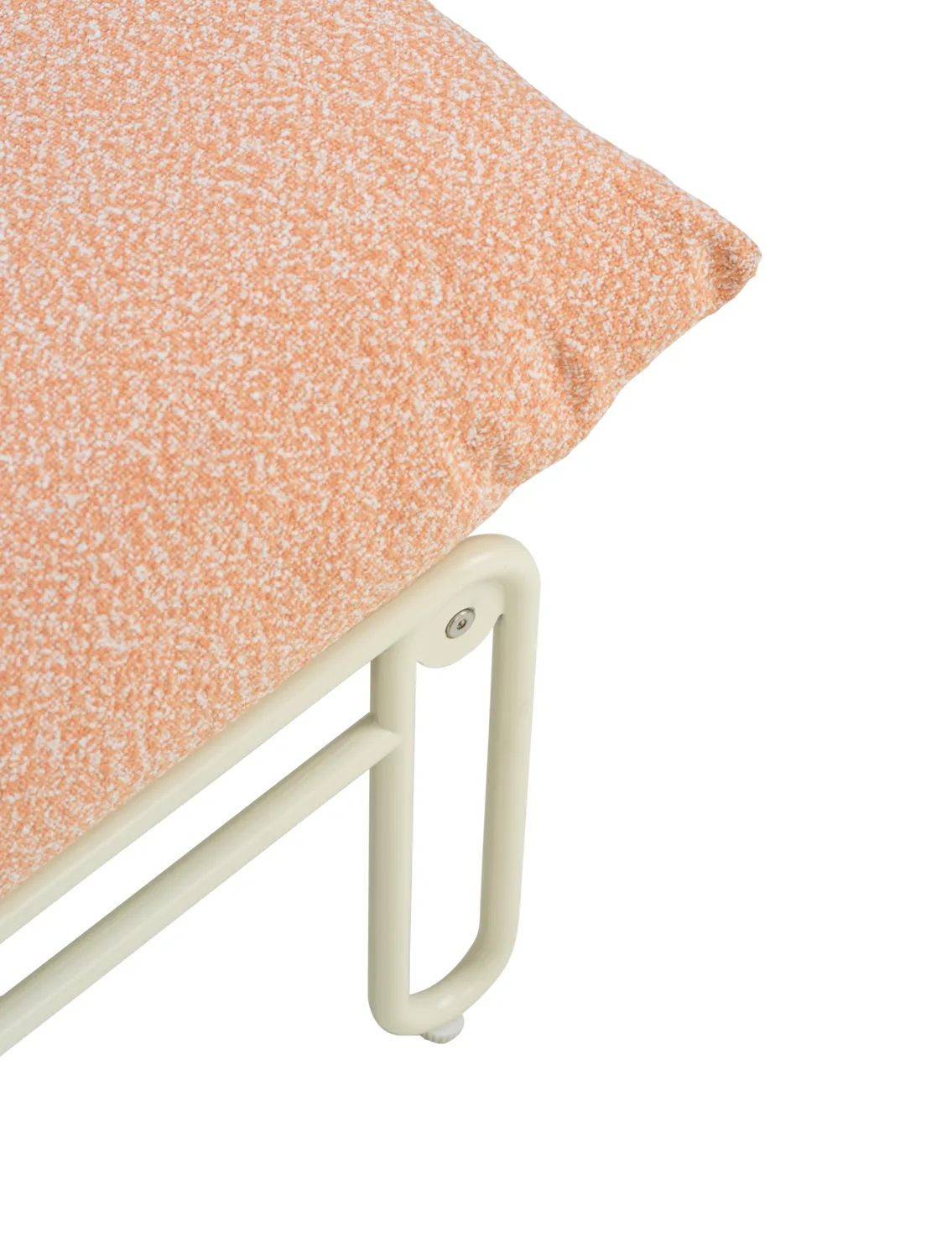 Blixt Loungesessel, Pearl white-teddy orange Brafab