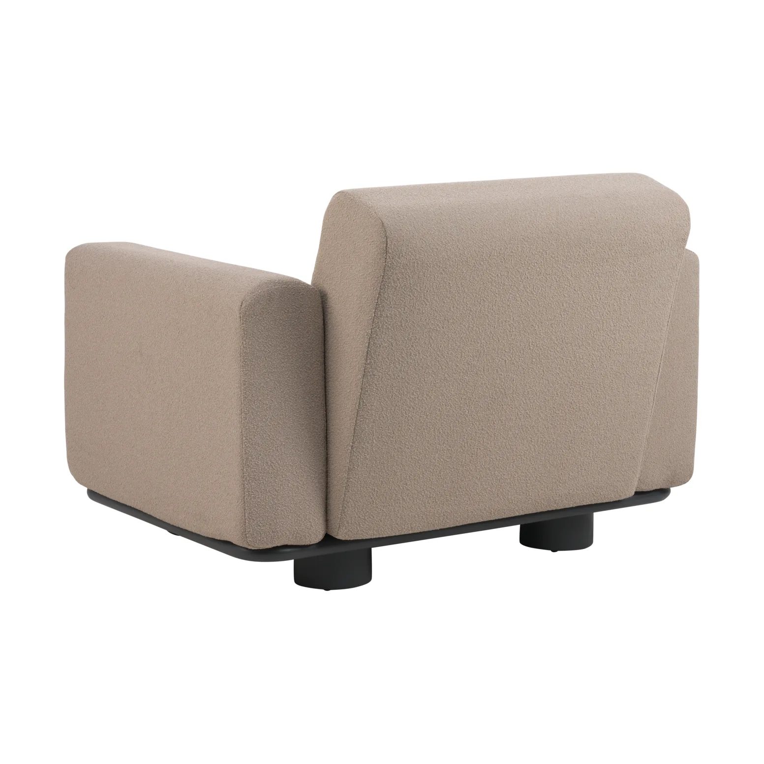Bolster Sessel, Antracit-teddy beige Brafab