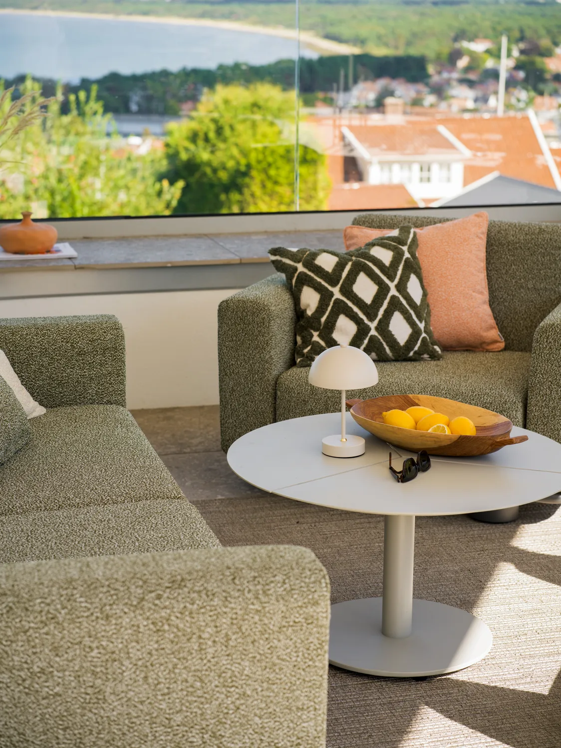 Bolster Sessel, Antracit-teddy verde Brafab