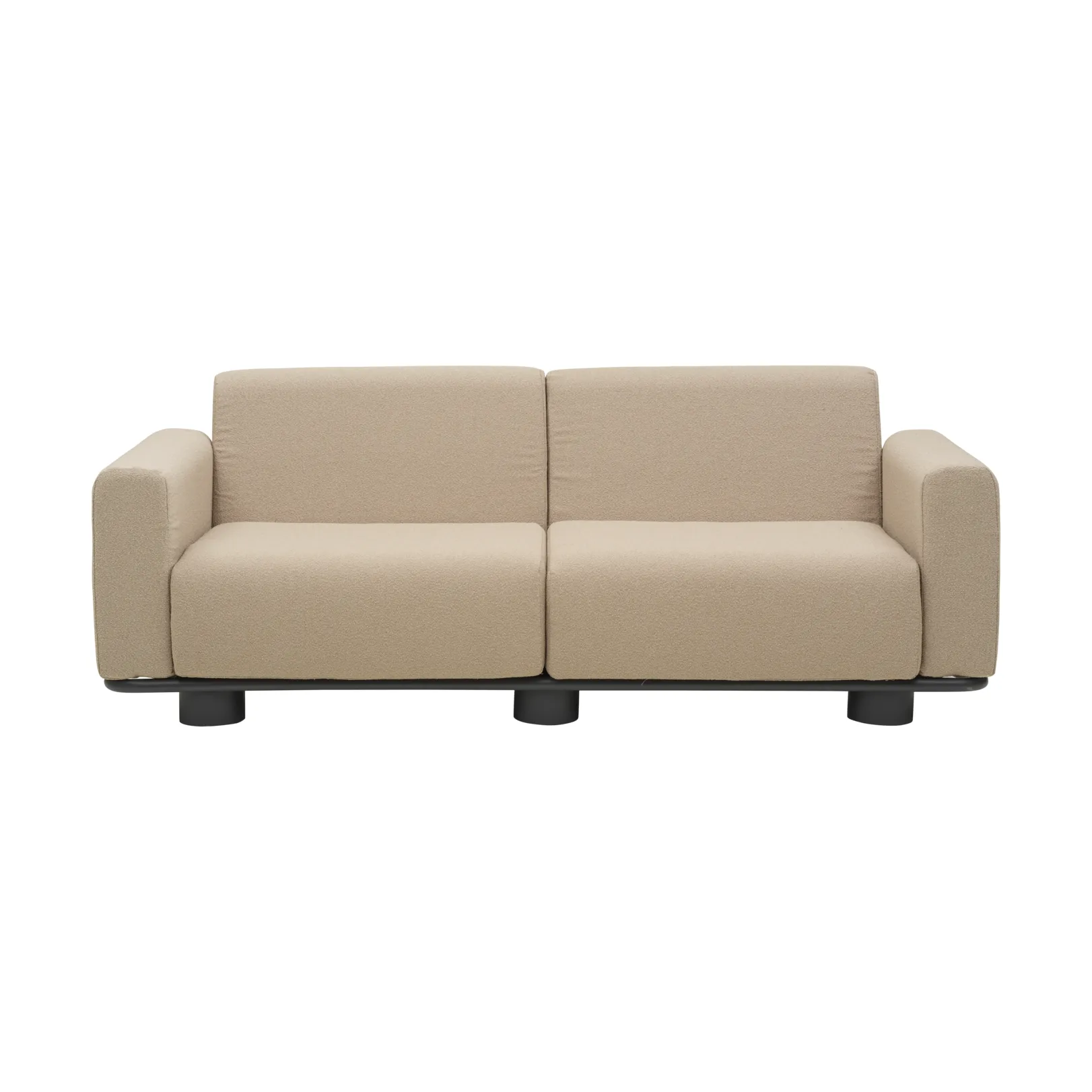 Bolster Sofa, Anthrazit-teddy beige, 2,5-Sitzer Brafab