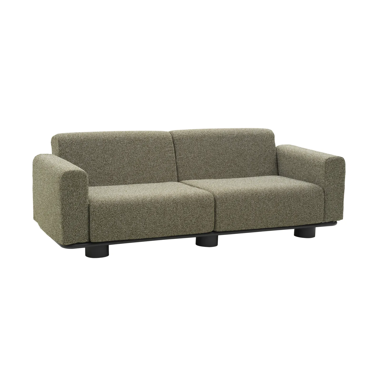 Bolster Sofa, Anthrazit-teddy verde, 2,5-Sitzer Brafab