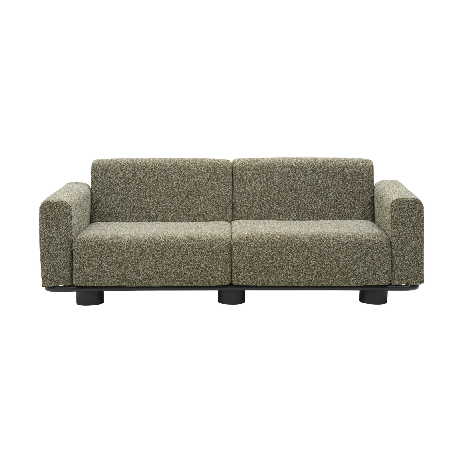 Bolster Sofa, Anthrazit-teddy verde, 2,5-Sitzer Brafab