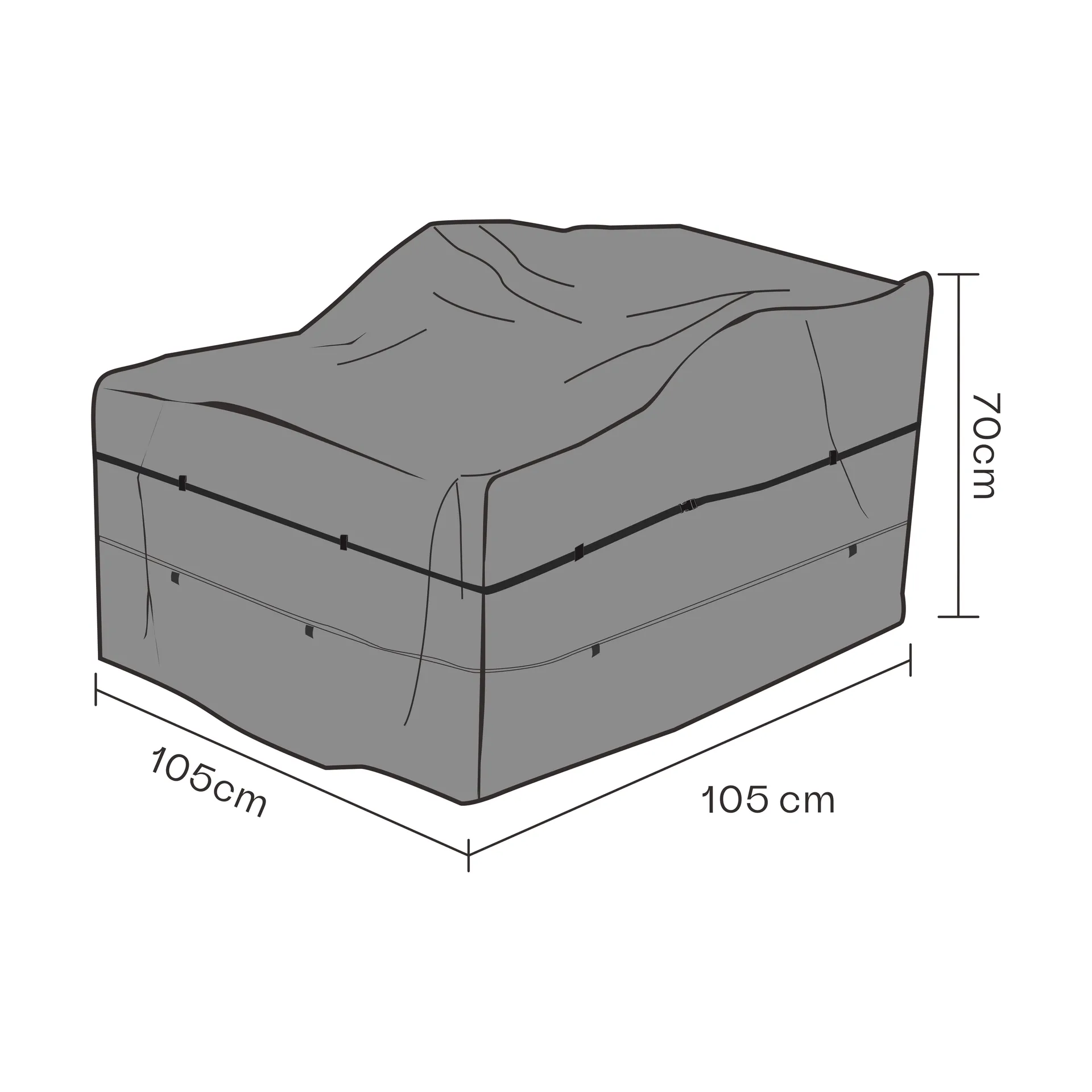 Brafab Möbelschutz Sessel, Schwarz 105 cm Brafab