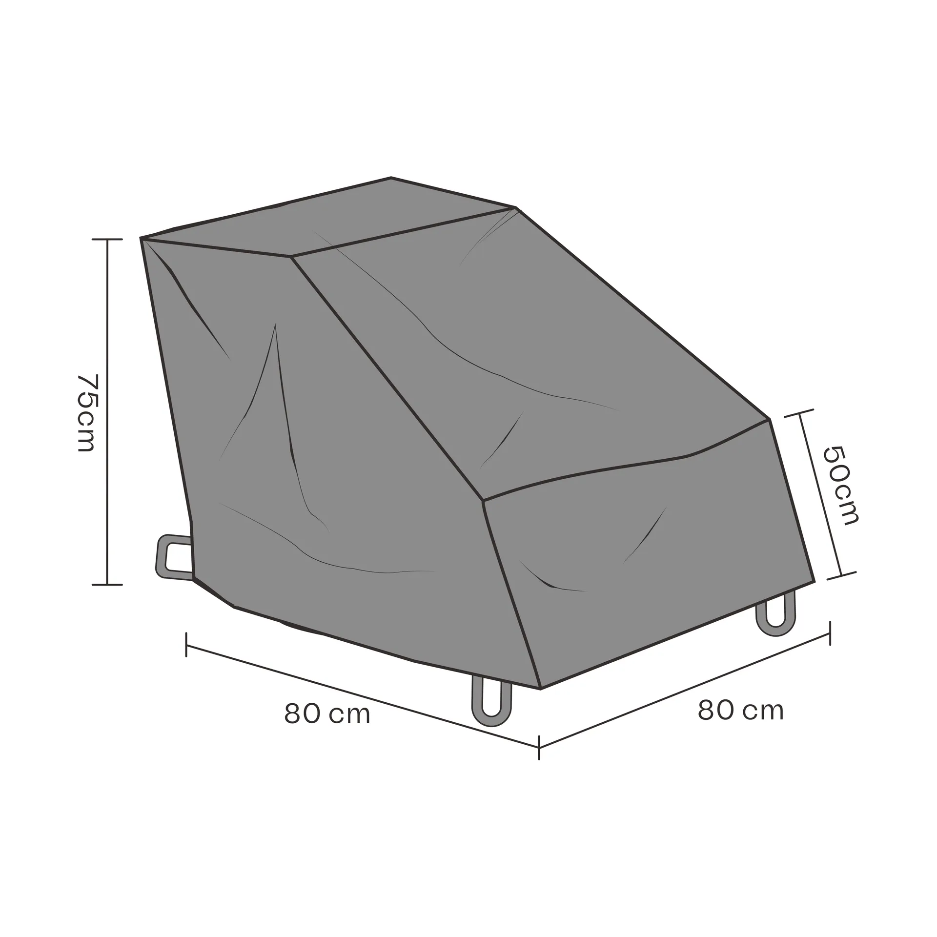 Brafab Möbelschutz Sessel, Schwarz 80 cm Brafab