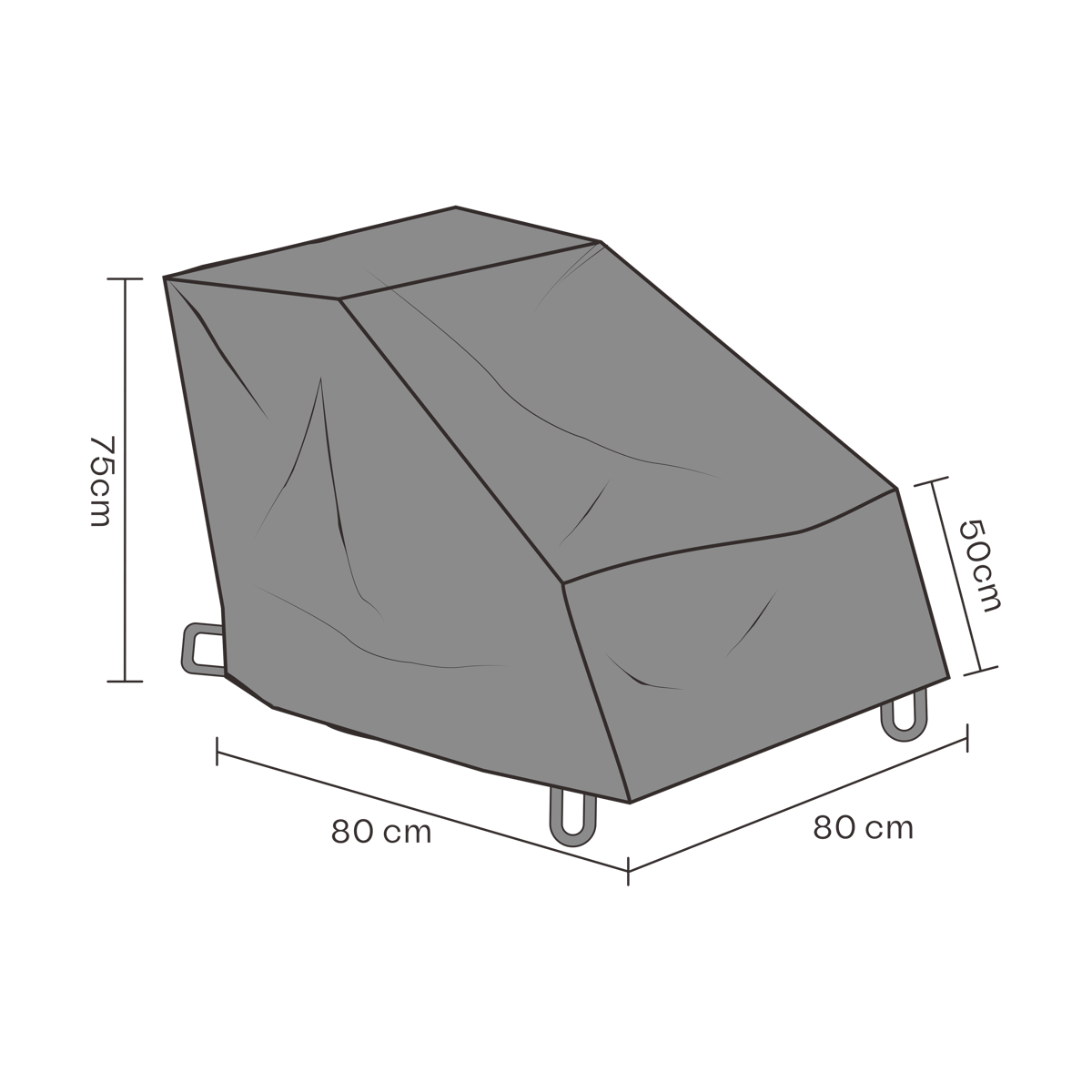 Brafab Brafab Möbelschutz Sessel Schwarz 80 cm