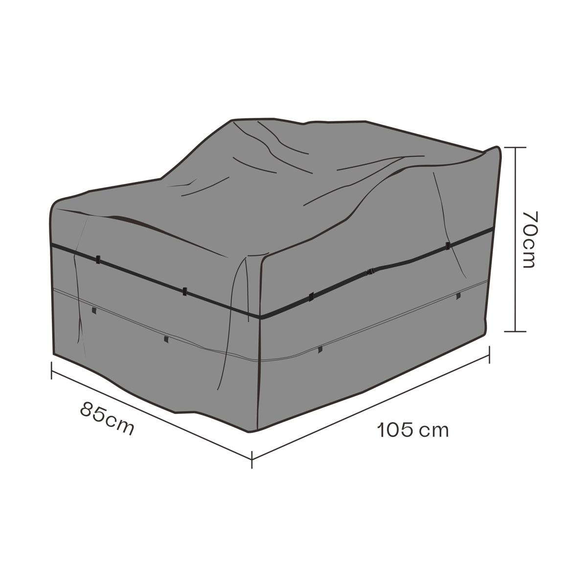 Brafab Brafab Möbelschutz Sessel Schwarz 85 cm