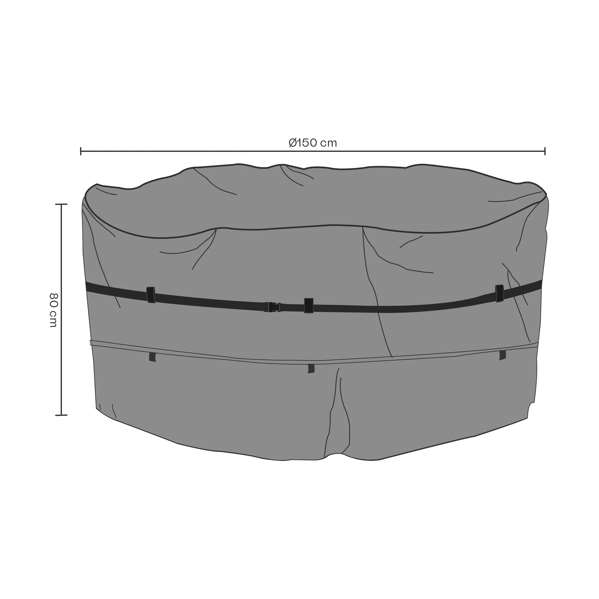 Brafab Möbelschutz Sitzgruppe, Schwarz 150x80 cm Brafab