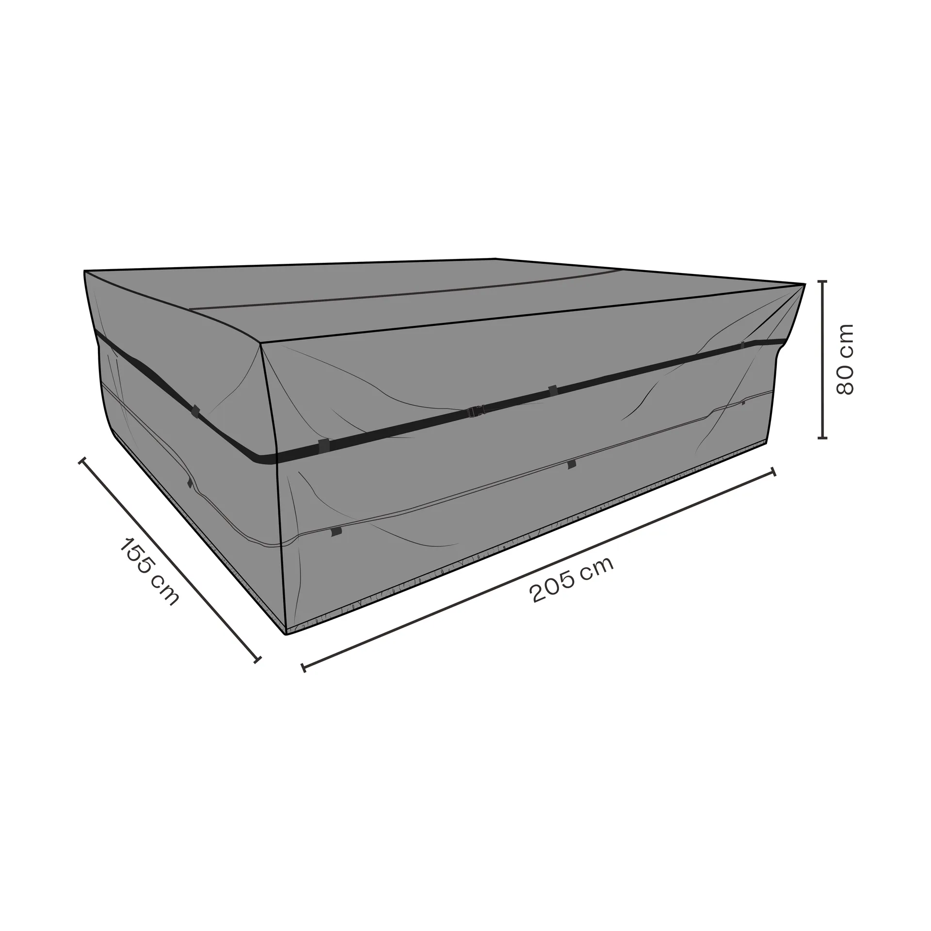 Brafab Möbelschutz Sitzgruppe, Schwarz 205x155 cm Brafab