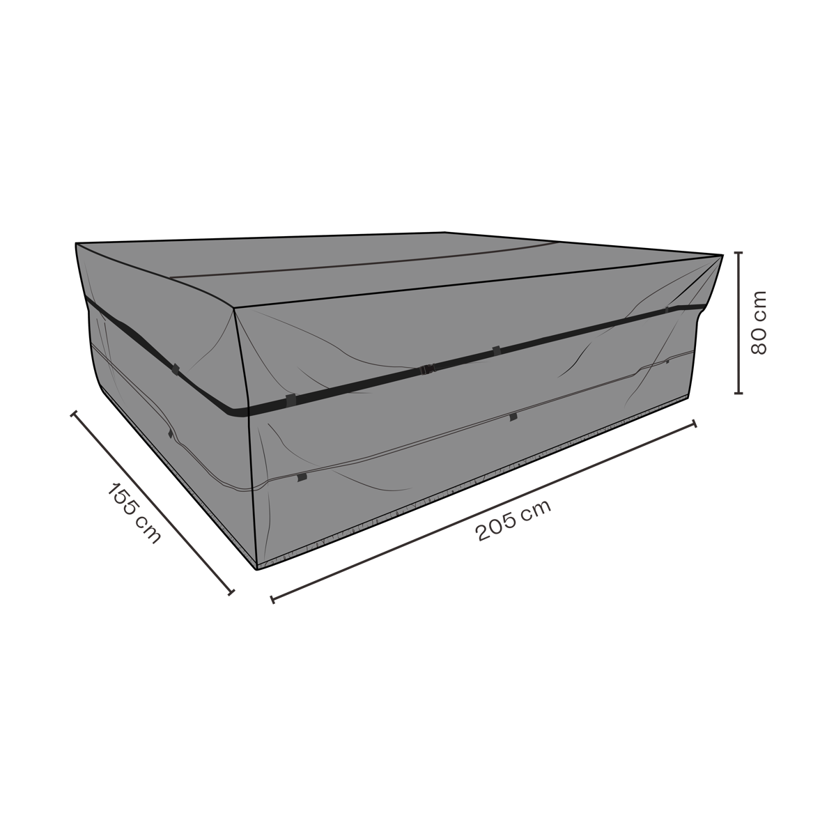 Brafab Brafab Möbelschutz Sitzgruppe Schwarz 205x155 cm
