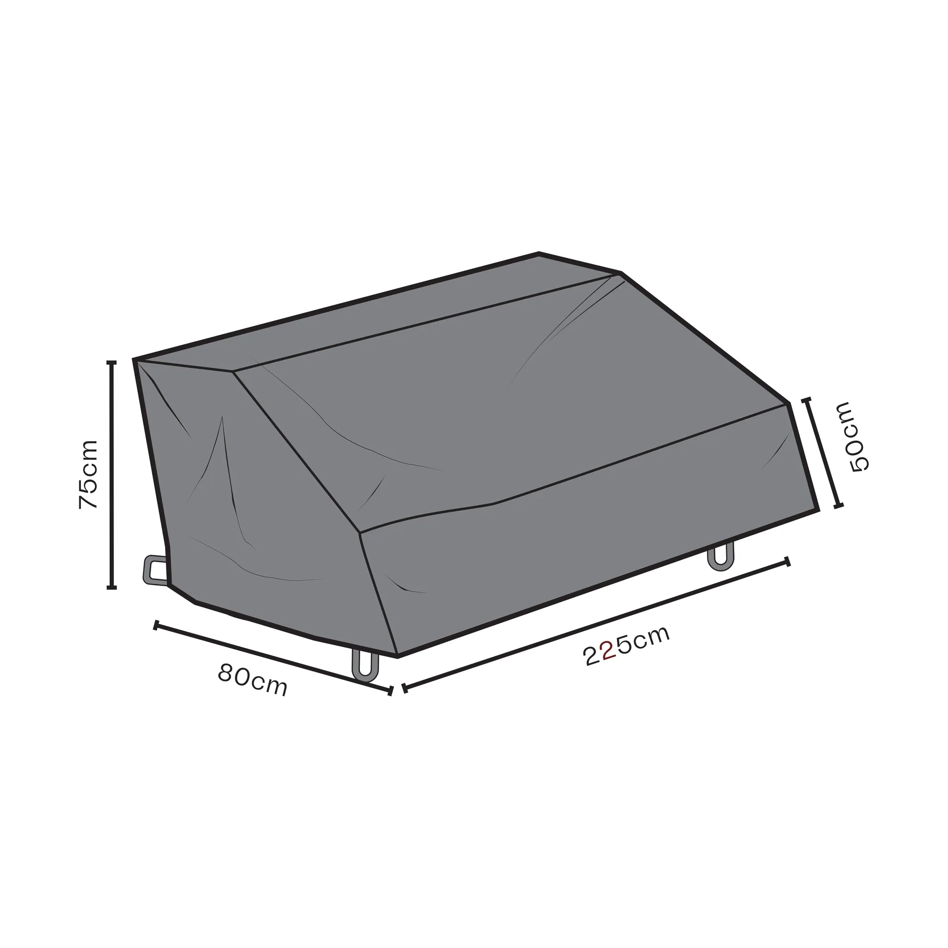 Brafab Möbelschutz Sofa, Schwarz 80 cm Brafab