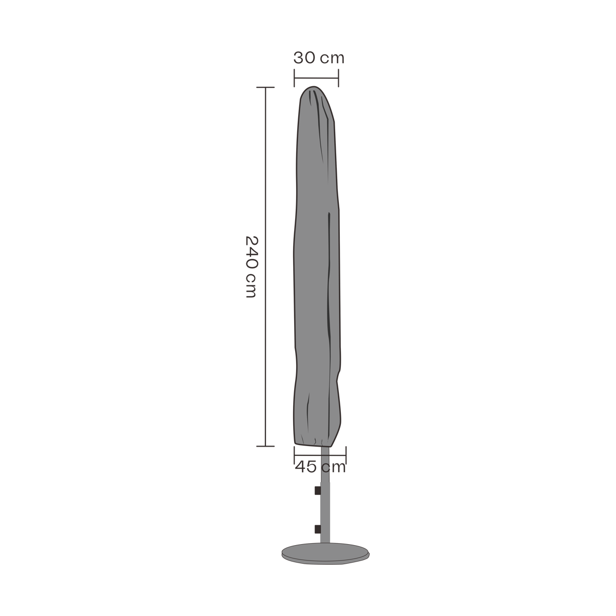 Brafab Brafab Möbelschutz Sonnenschirm Schwarz 240 cm