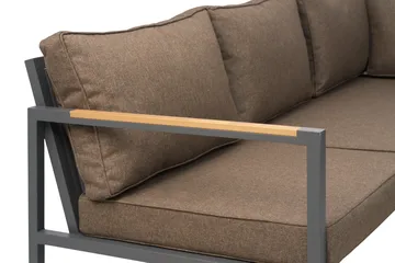 Cap Sofagruppe - Anthrazit-braun, 6-Sitzer - Brafab