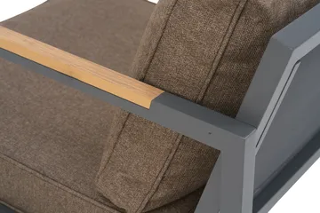 Cap Sofagruppe - Anthrazit-braun, 6-Sitzer - Brafab