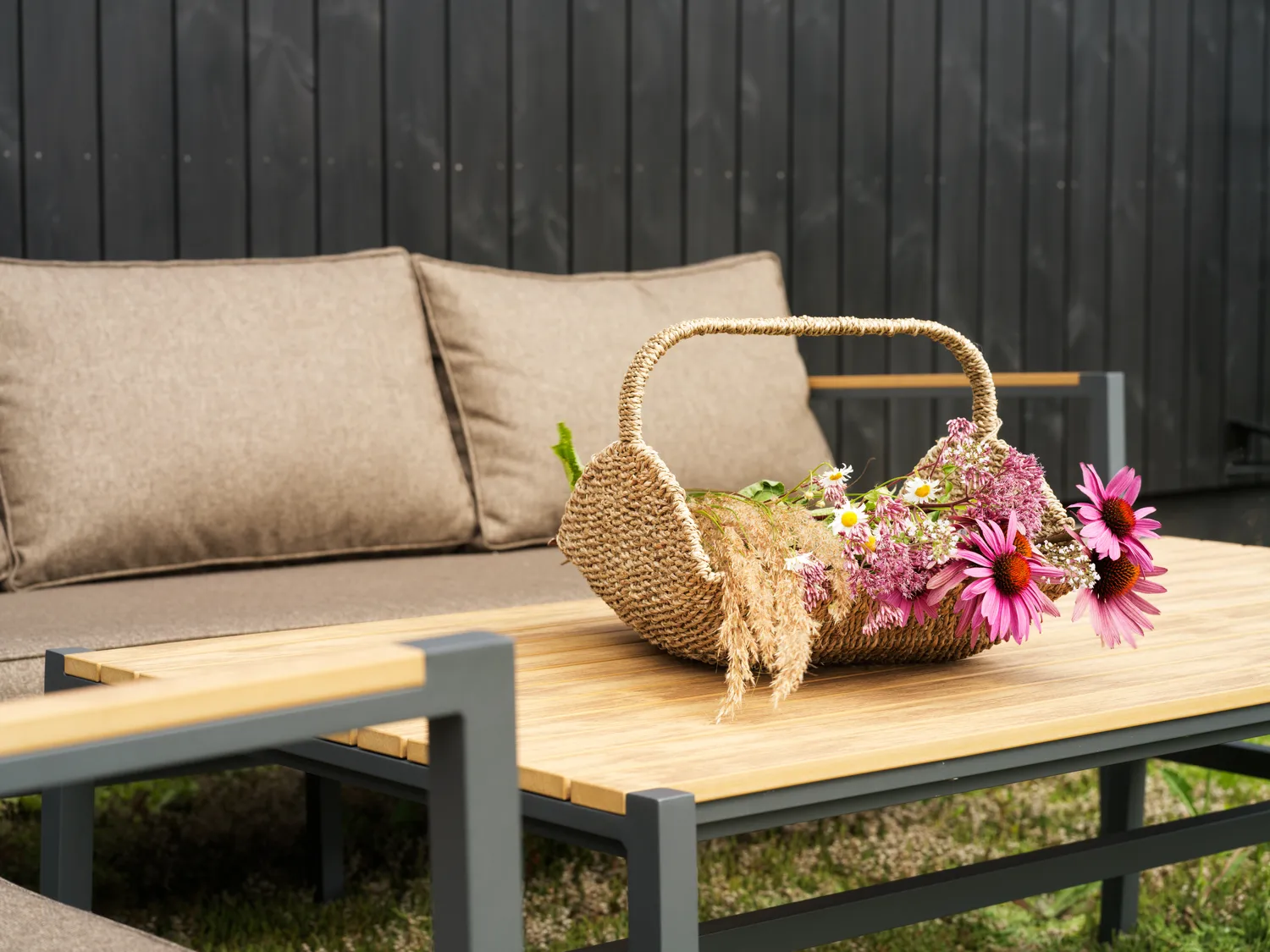 Cap Sofagruppe, Anthrazit-braun, 6-Sitzer Brafab