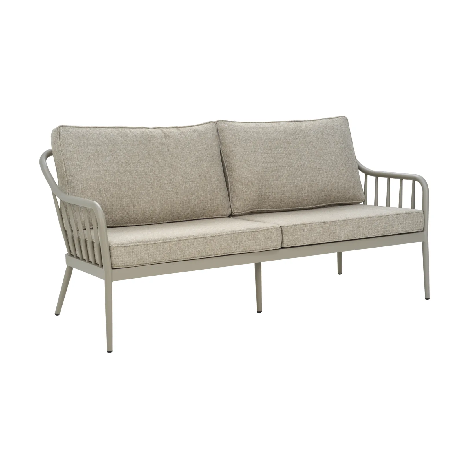 Coleville Sofa, Khaki-burlap beige, 3-Sitzer Brafab