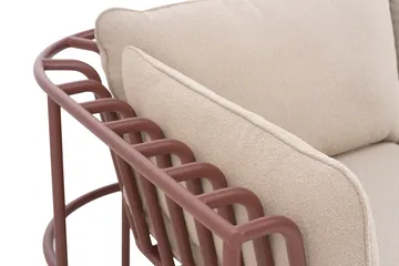 Collier Sessel - Zin red-teddy beige - Brafab