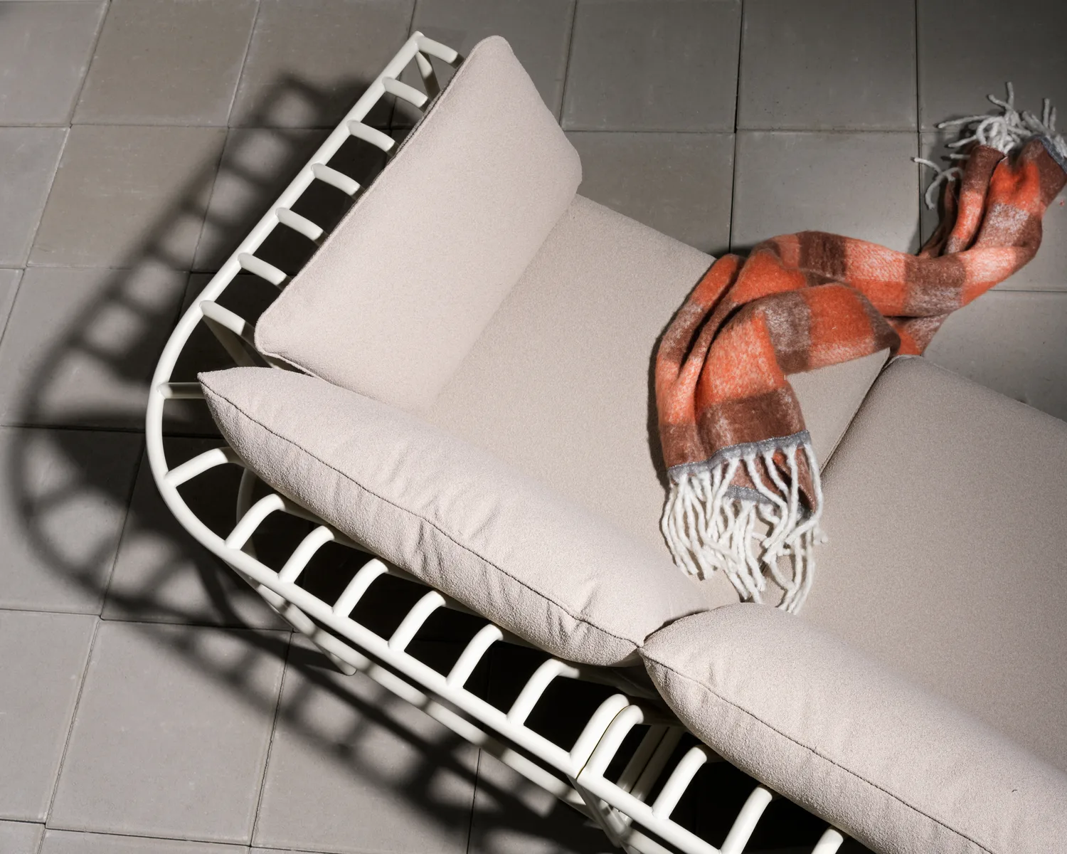 Collier Sofamodul, Pearl white-teddy beige, Mittelteil Brafab