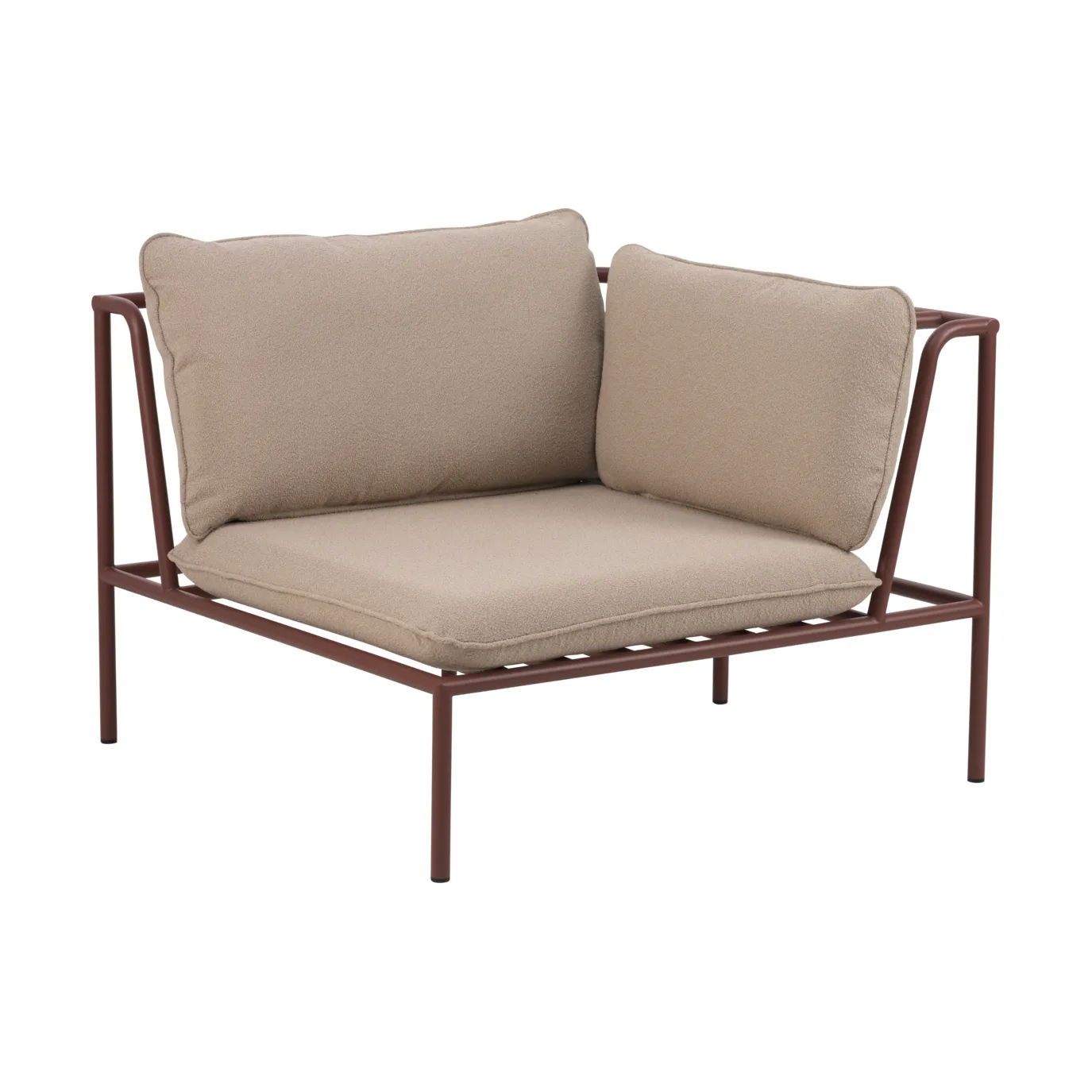 Collier Sofamodul, Zin red-teddy beige, Ecke Brafab