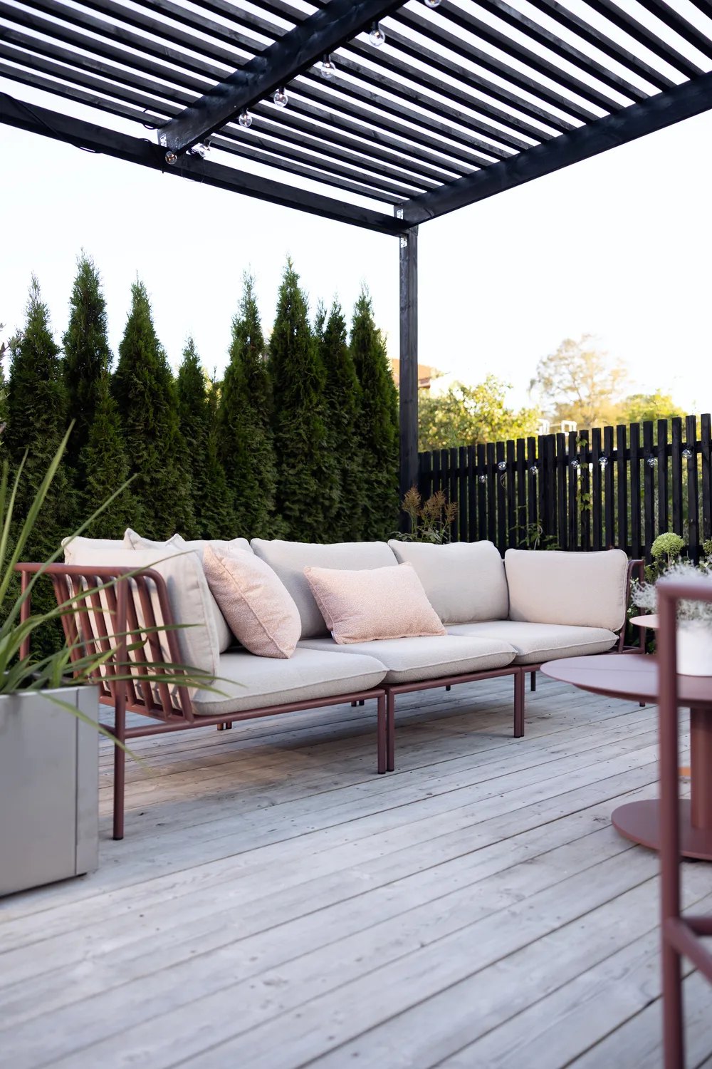 Collier Sofamodul, Zin red-teddy beige, Mittelteil Brafab