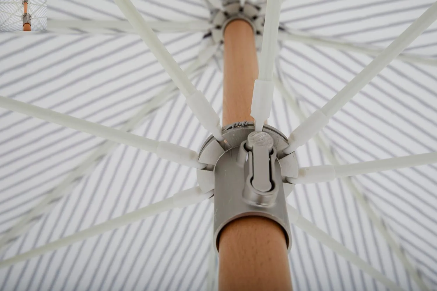 Gatsby Sonnenschirm, Grey stripe, Ø185 cm Brafab