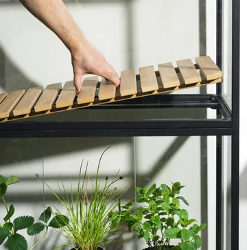 Grower Greens Pflanzenschrank - Schwarz, 81x137 cm - Brafab