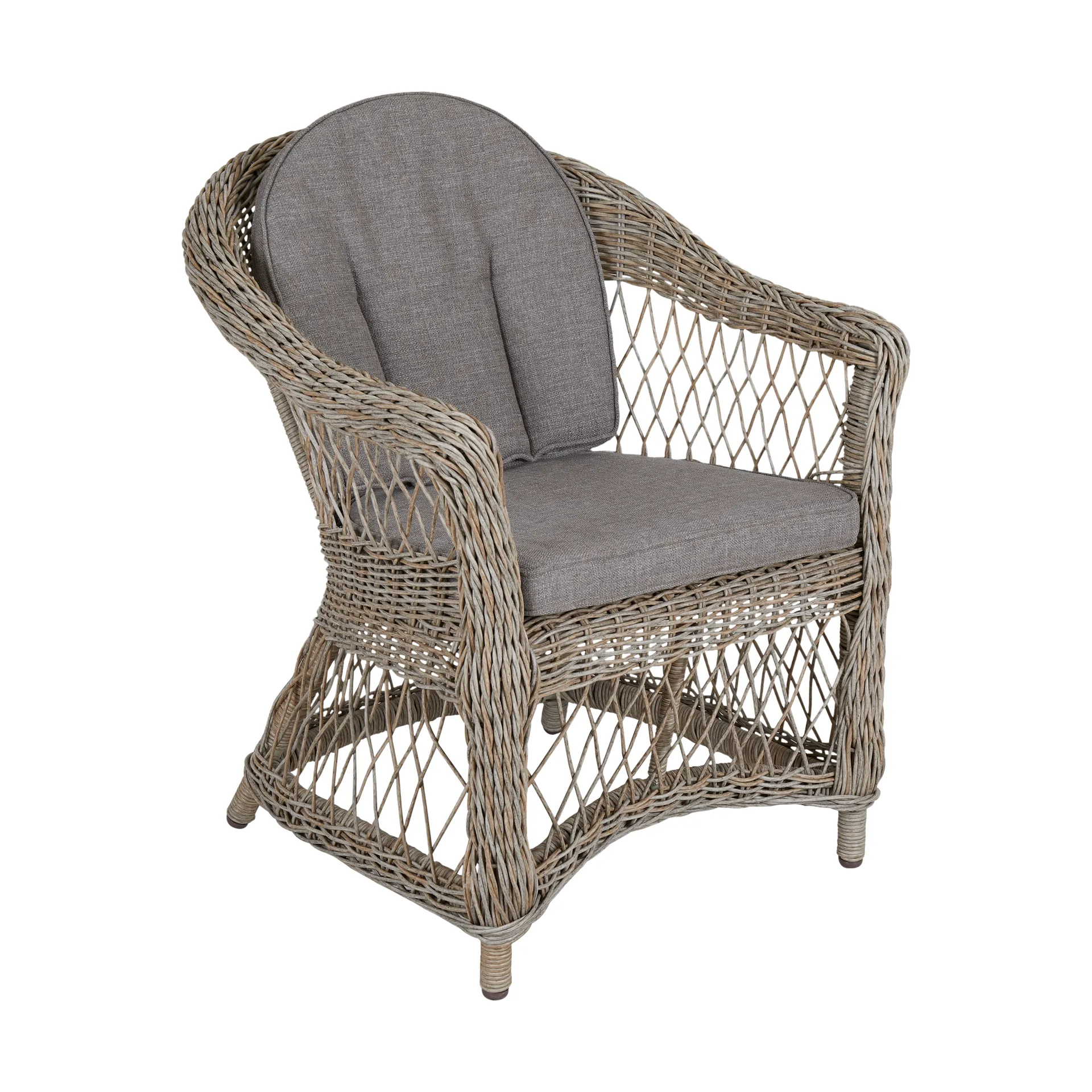 Kamomill Armlehnstuhl mit Sitz- und Rückenkissen, Beige-sand Brafab