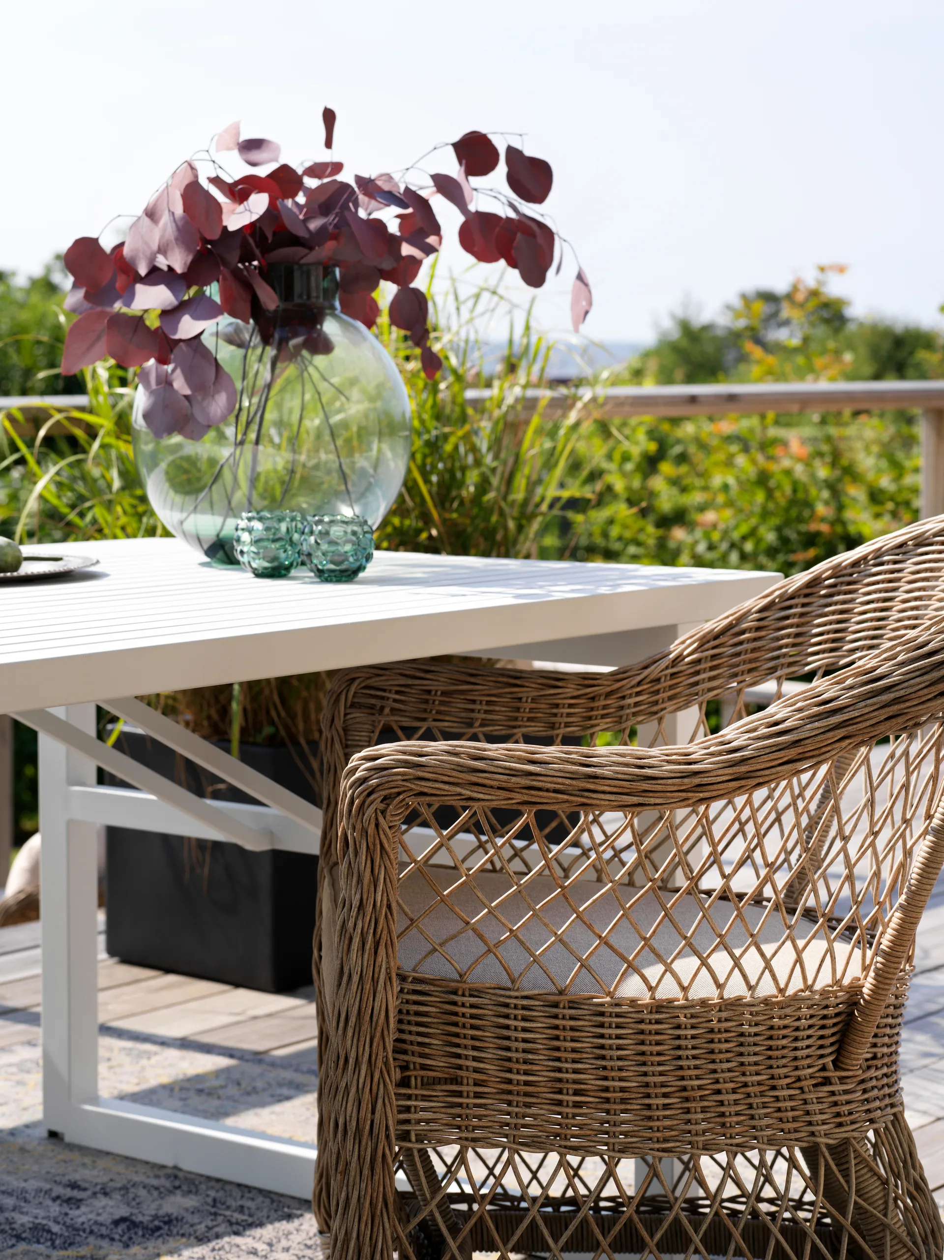 Kamomill Armlehnstuhl mit Sitz- und Rückenkissen, Beige-sand Brafab