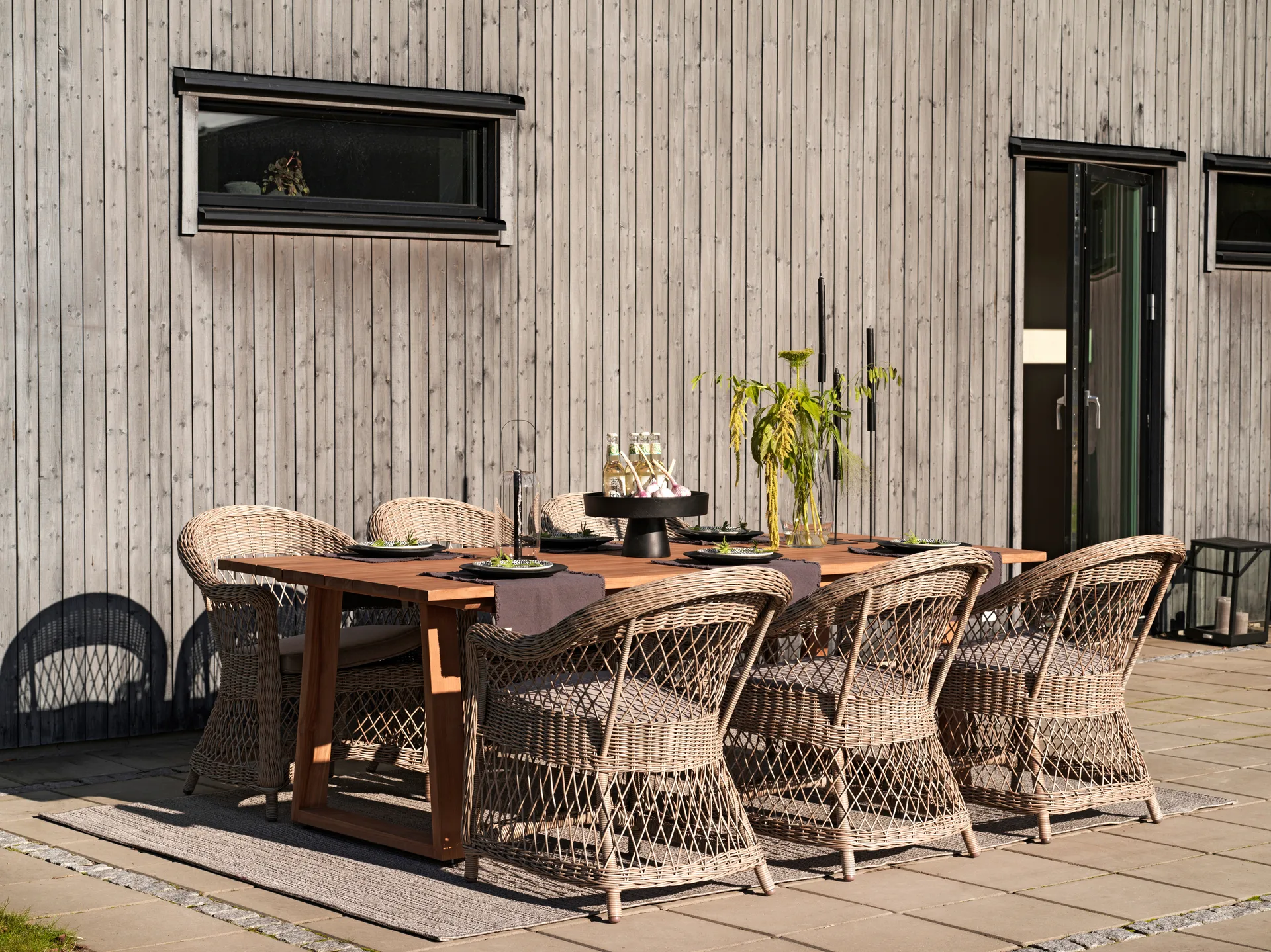 Kamomill Armlehnstuhl mit Sitz- und Rückenkissen, Beige-sand Brafab